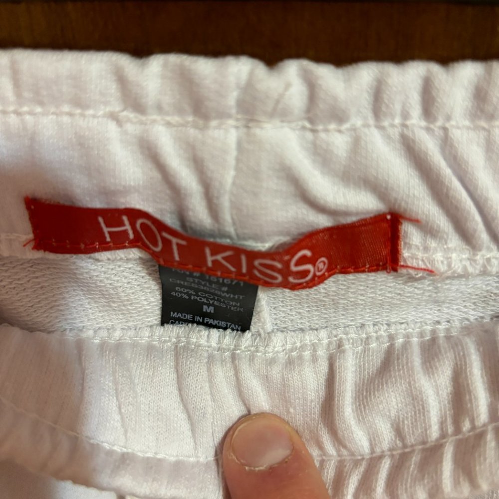 Hot‎ Kiss Medium White Drawstring Loungewear Shorts - Picture 9 of 13
